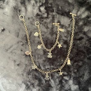 Charm Necklace Set in Sterling Silver from Taxco